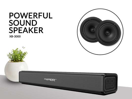 Faster SOUNDBAR 30W Wired BT Speaker | 15Wx2 | 30" length | XB3000