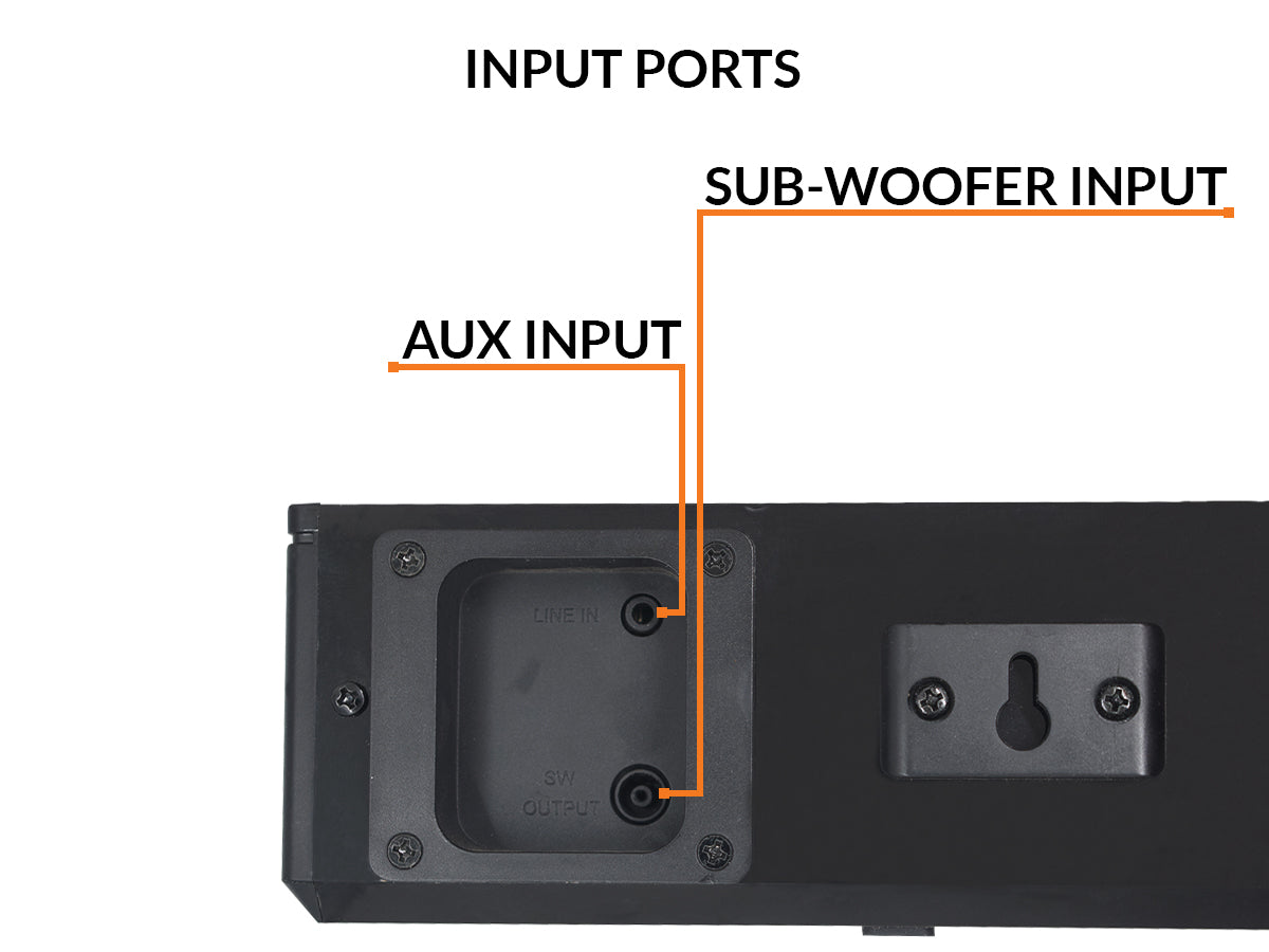 Faster SOUNDBAR 60W Wired BT Speaker 2.1C | 15Wx2 + 30W Sub | 30" Length | XB6000