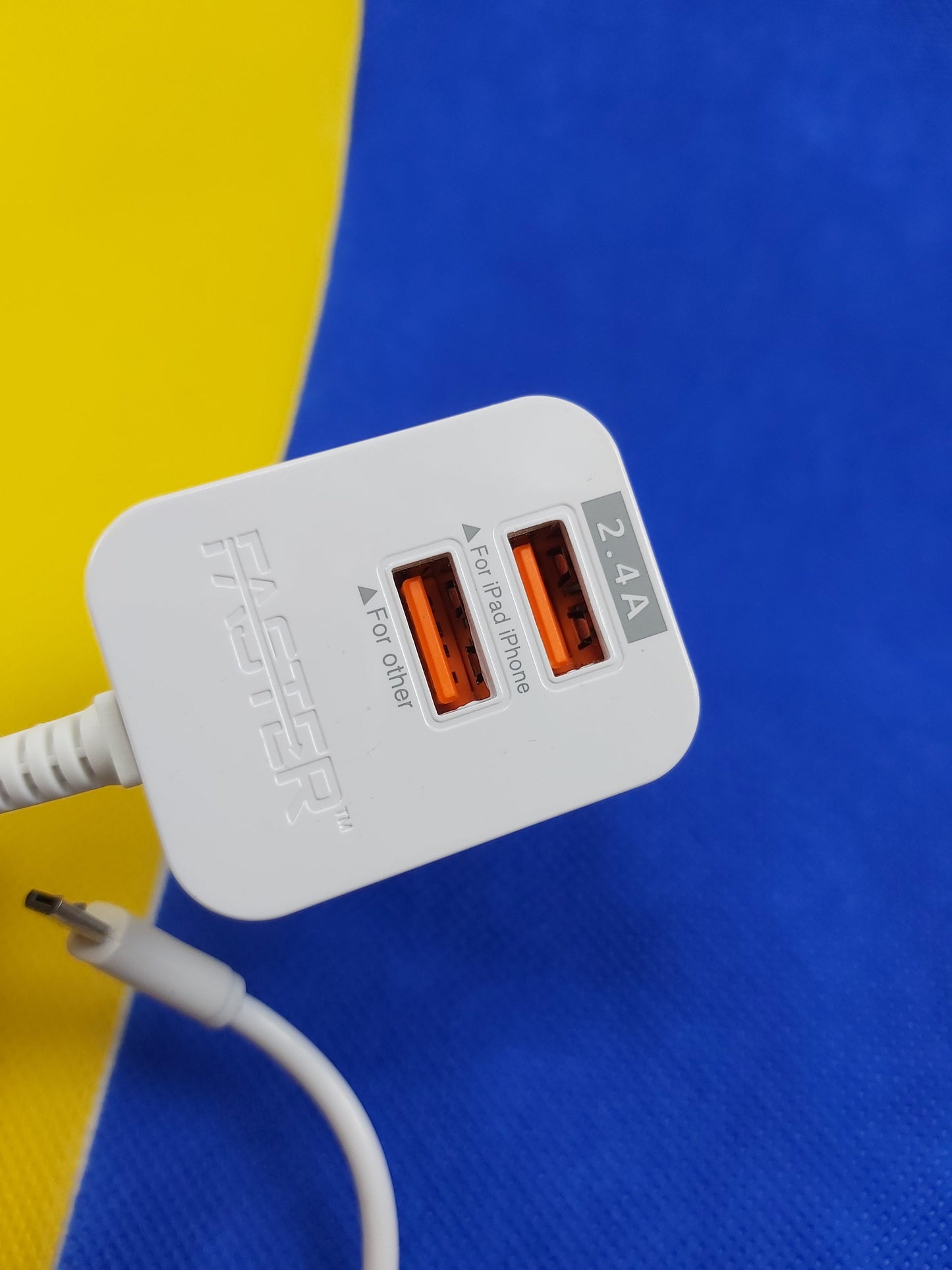 Faster Travel Charger | 2 USB ports + Attached Micro USB wire | FAC-300