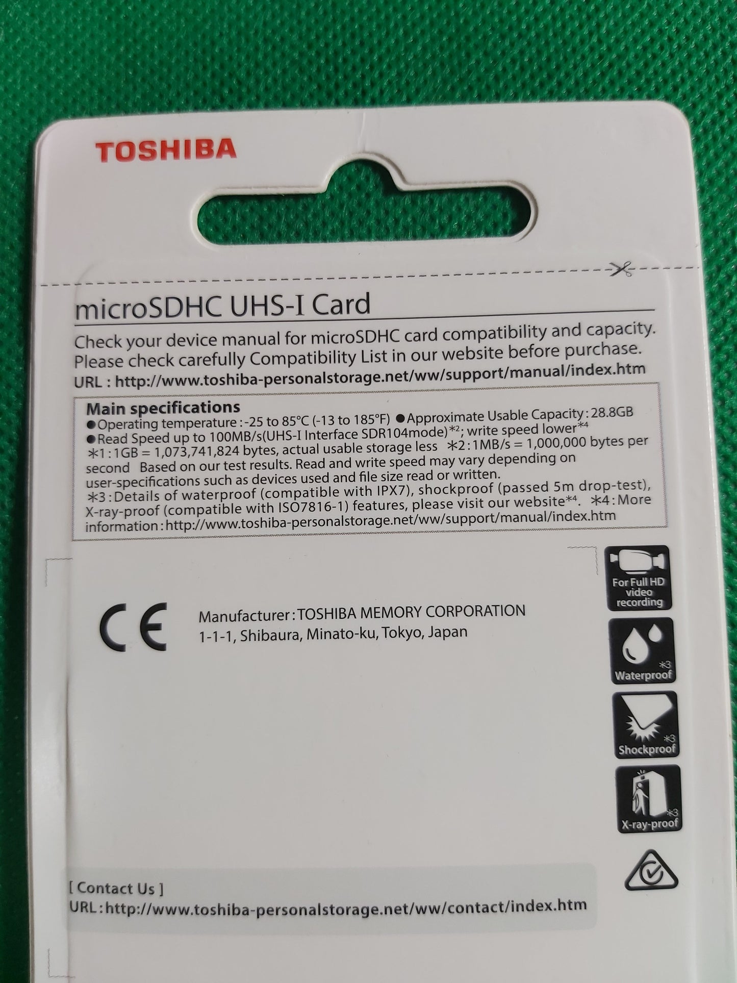 TOSHIBA Micro SDHC Card | 32GB | Original