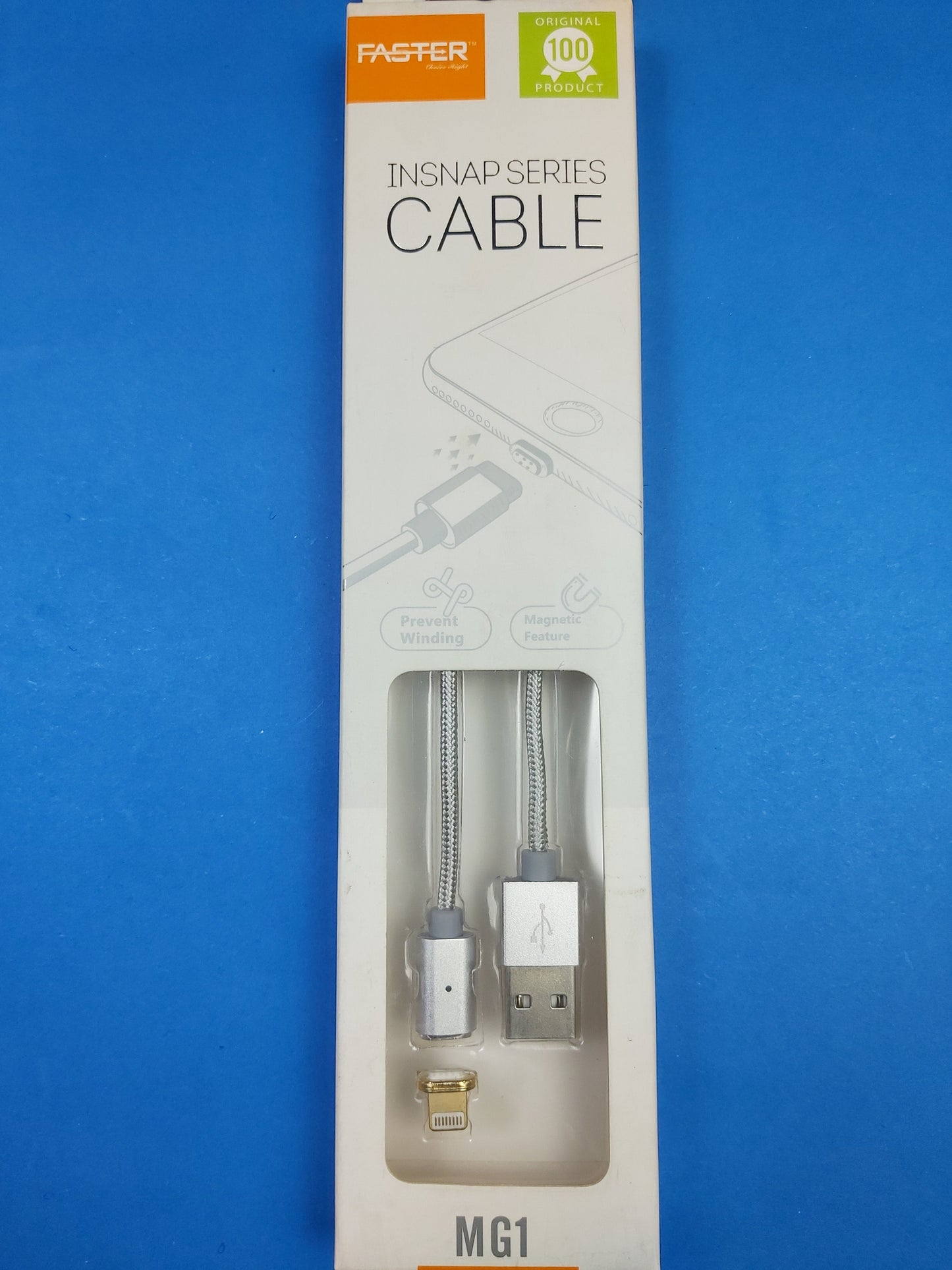 Faster Magnetic Data & Charging Cable | Lightening | USB-A to Lightening Magnetic Connector | MG1