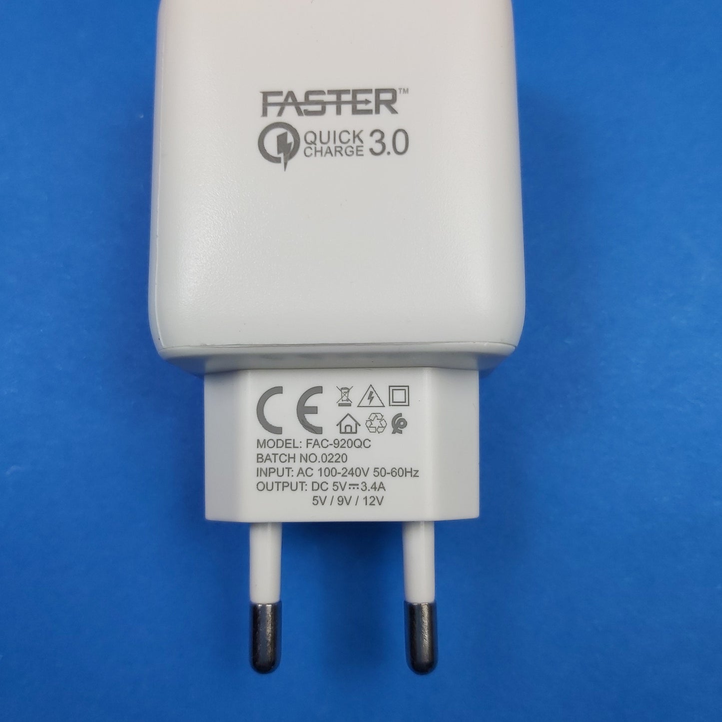 Faster QC3.0 18W Quick Charger | Type-C Braided Cable Included | FAC-920