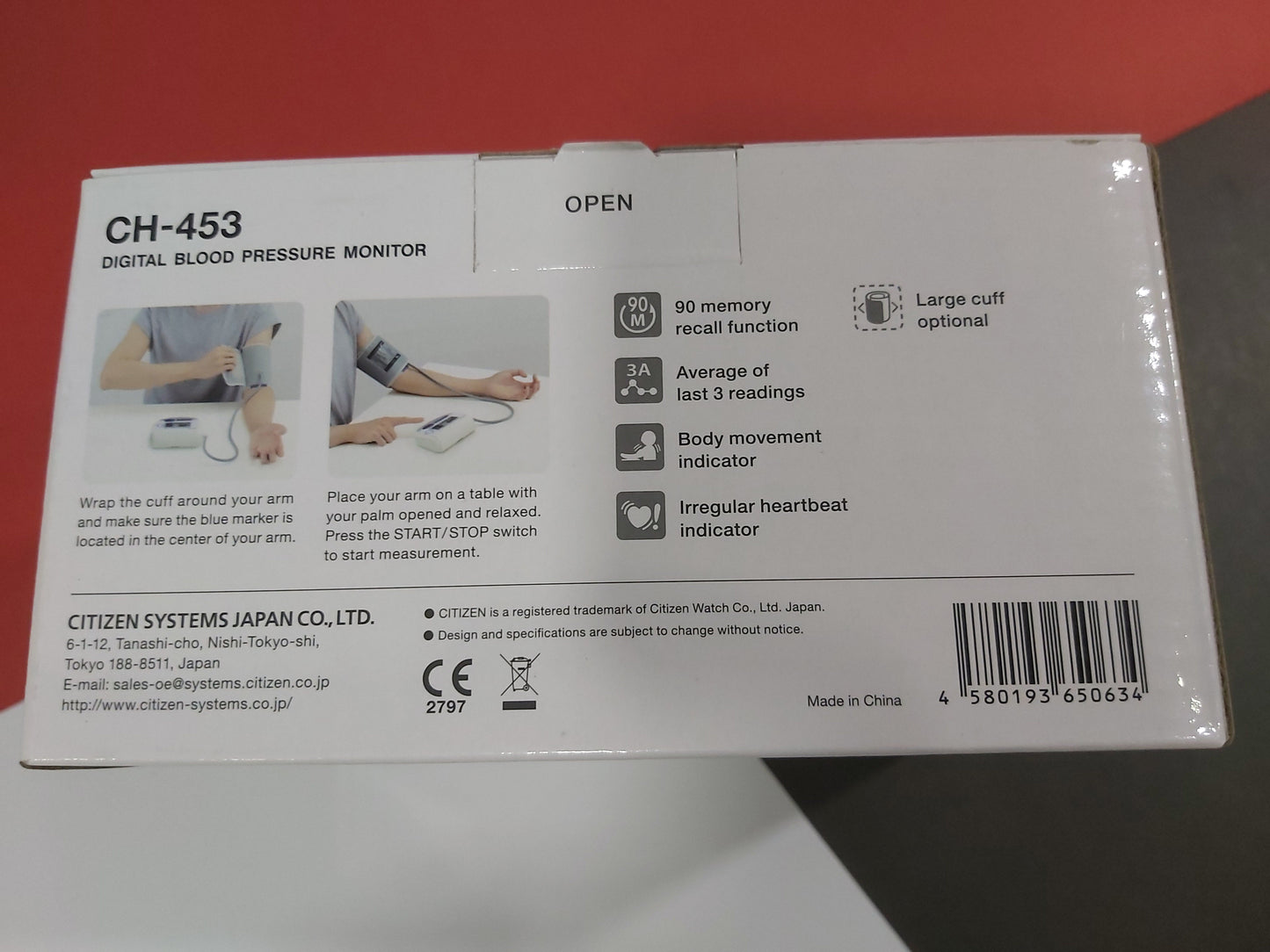 Citizen Digital Blood Pressure Monitoring Apparatus | BP Set with Pulse/Heart rate | CH-453