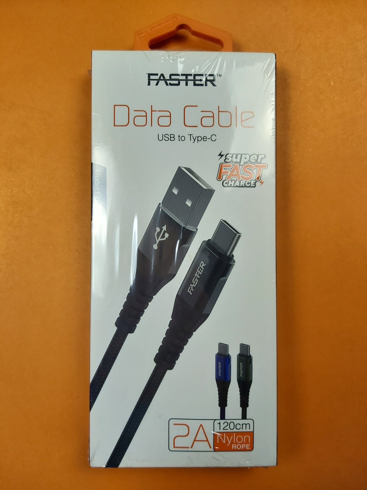 Faster Fast Fabric Braided Data & Charging Cable | Micro/Lightening/Type-C | 120cm | FC-05