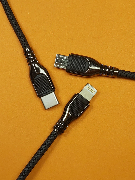 Faster Premium & Fast Data & Charging Cable | Micro/Lightening/Type-C | Super Durable |1 meter | FC-70