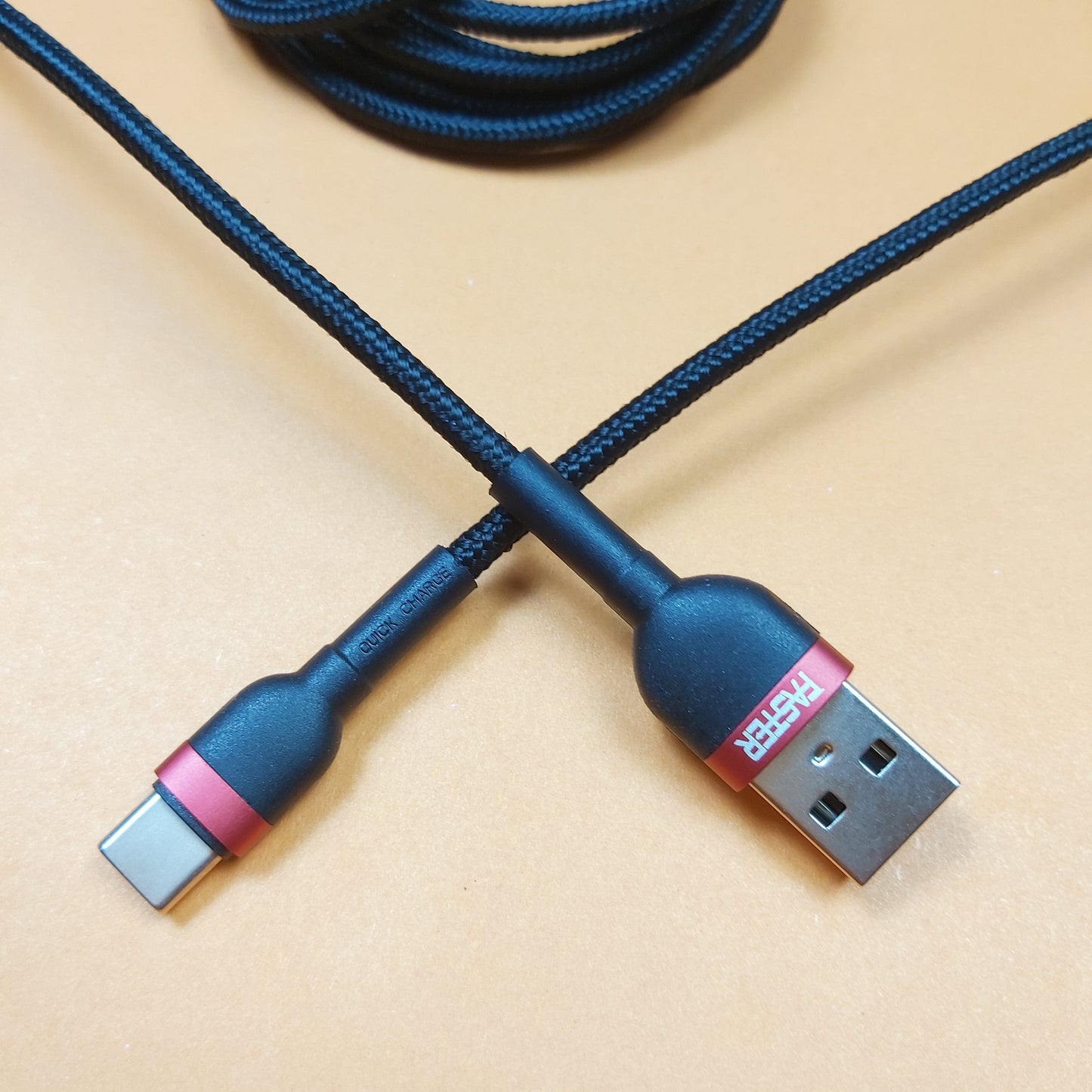 Faster Fabric Braided 2 meter Data & Charging Cable | Micro/Type-C | Super Durable | FC-06