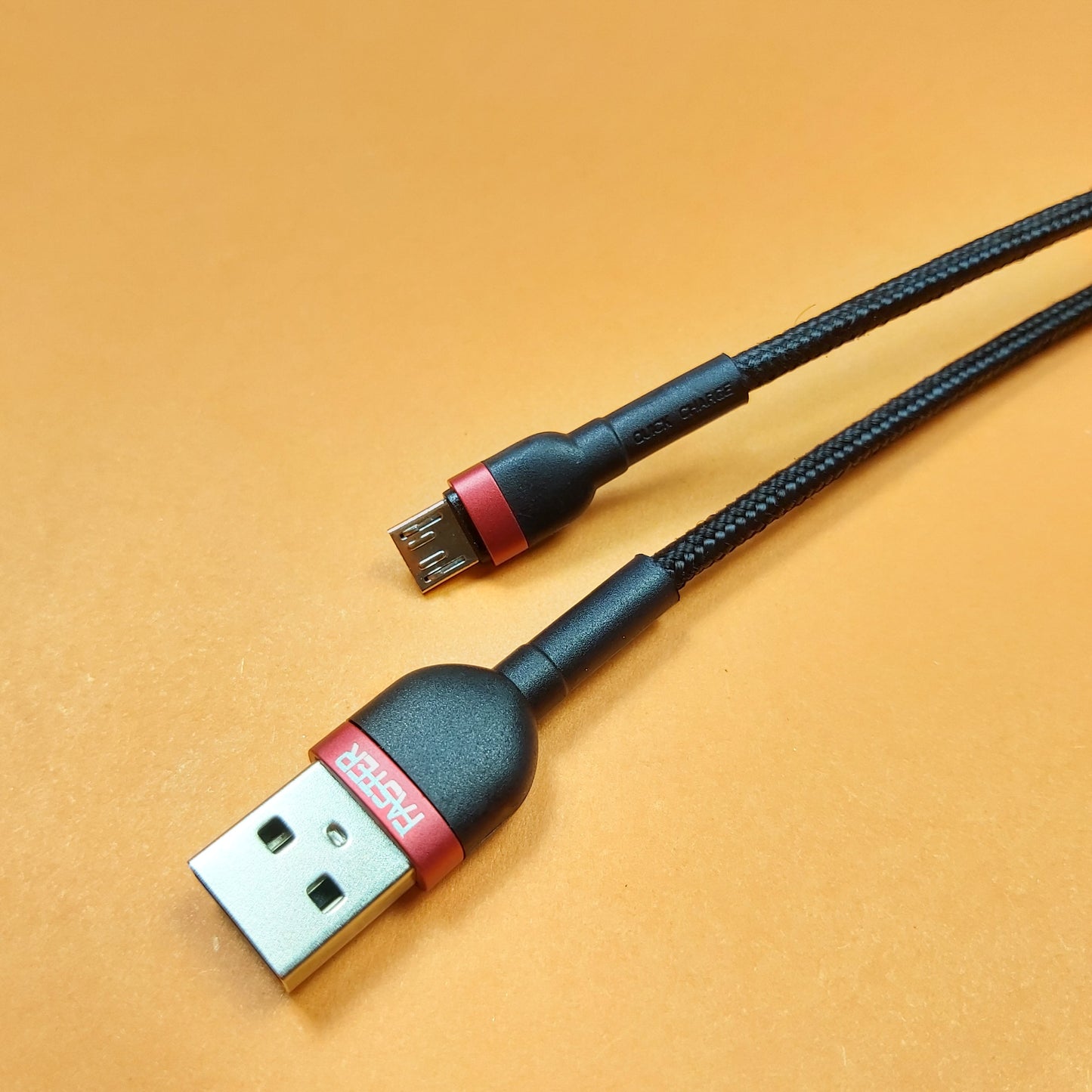 Faster Fabric Braided 2 meter Data & Charging Cable | Micro/Type-C | Super Durable | FC-06