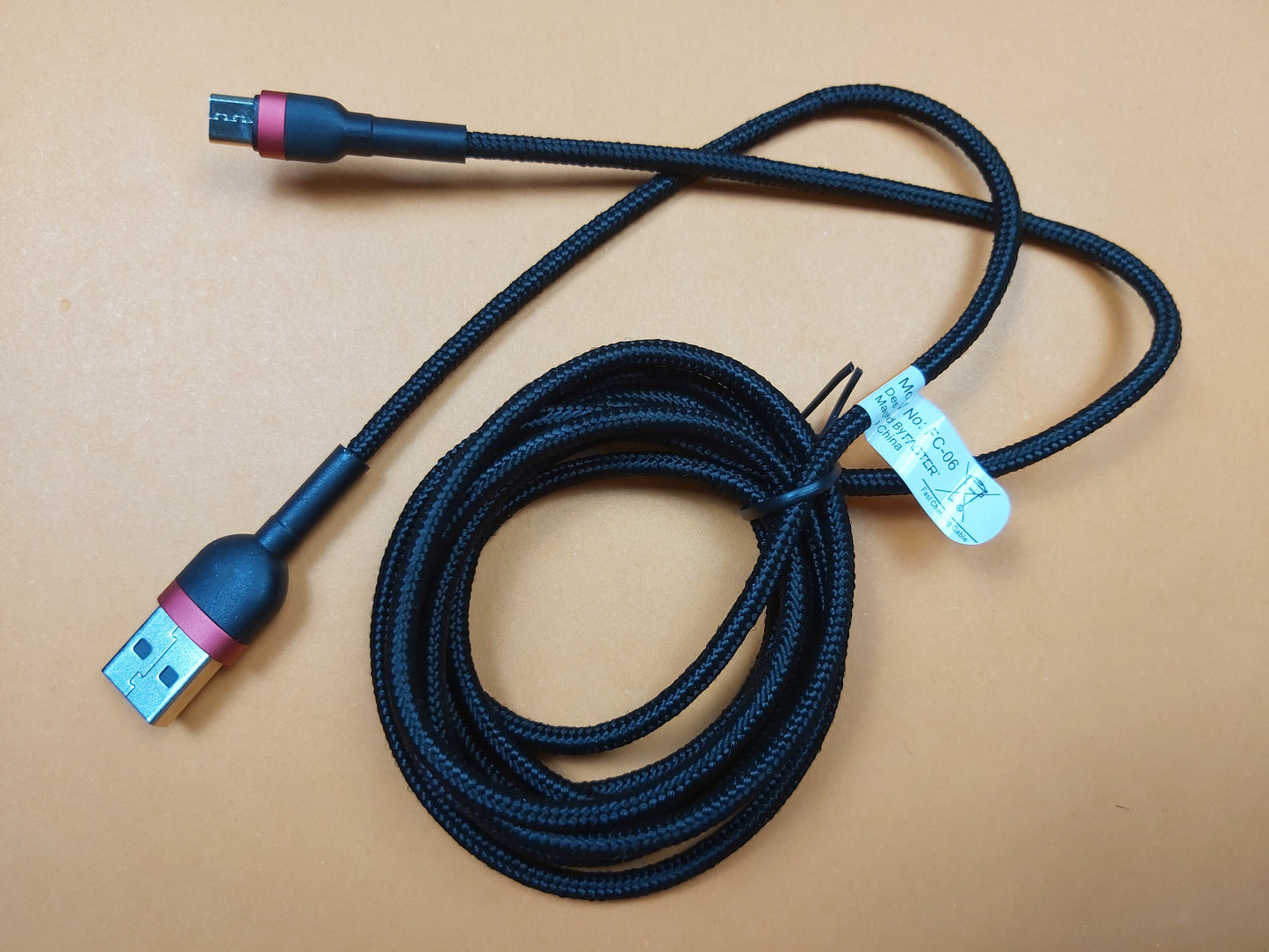 Faster Fabric Braided 2 meter Data & Charging Cable | Micro/Type-C | Super Durable | FC-06