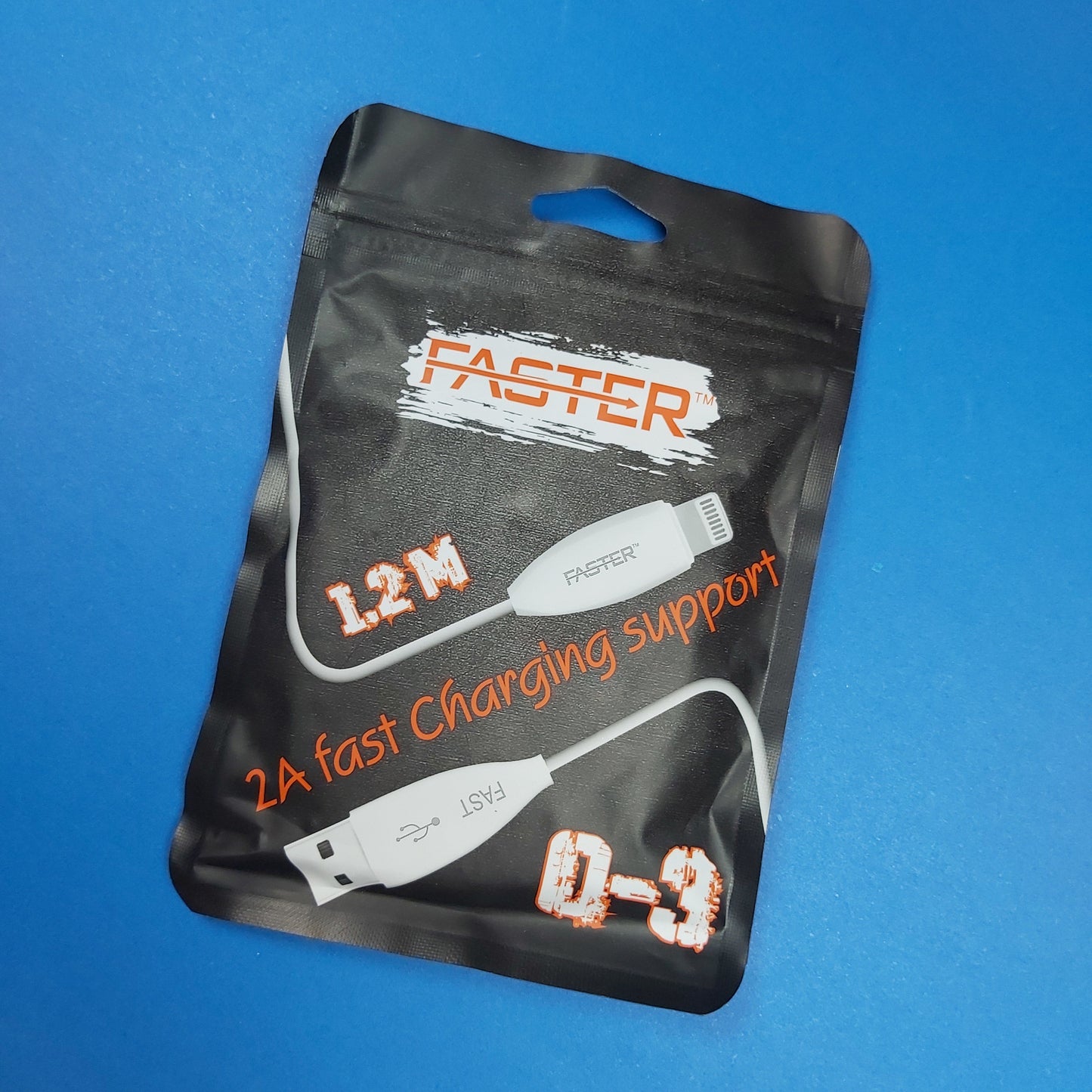 Faster Data & Charging Cable | LIGHTENING | Fast Charging | 2.4A | 1.2m | O3