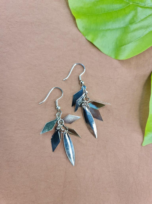 Silver Metallic Earrings