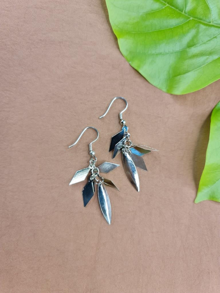 Silver Metallic Earrings