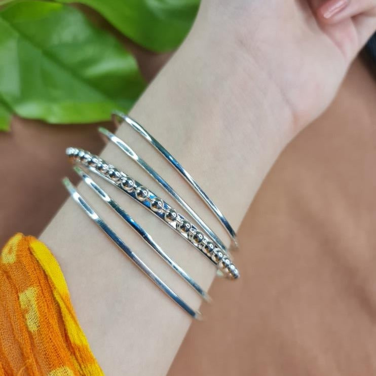 Silver Bangle Set