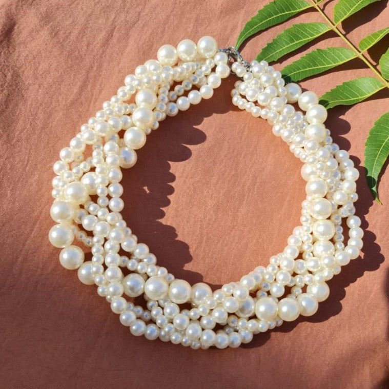 White Beaded Necklace