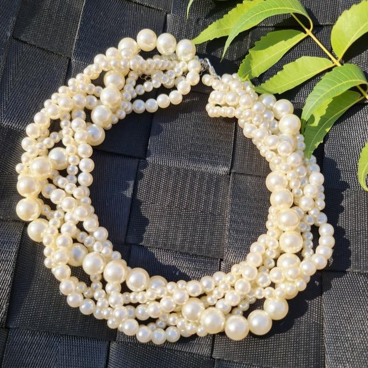 White Beaded Necklace