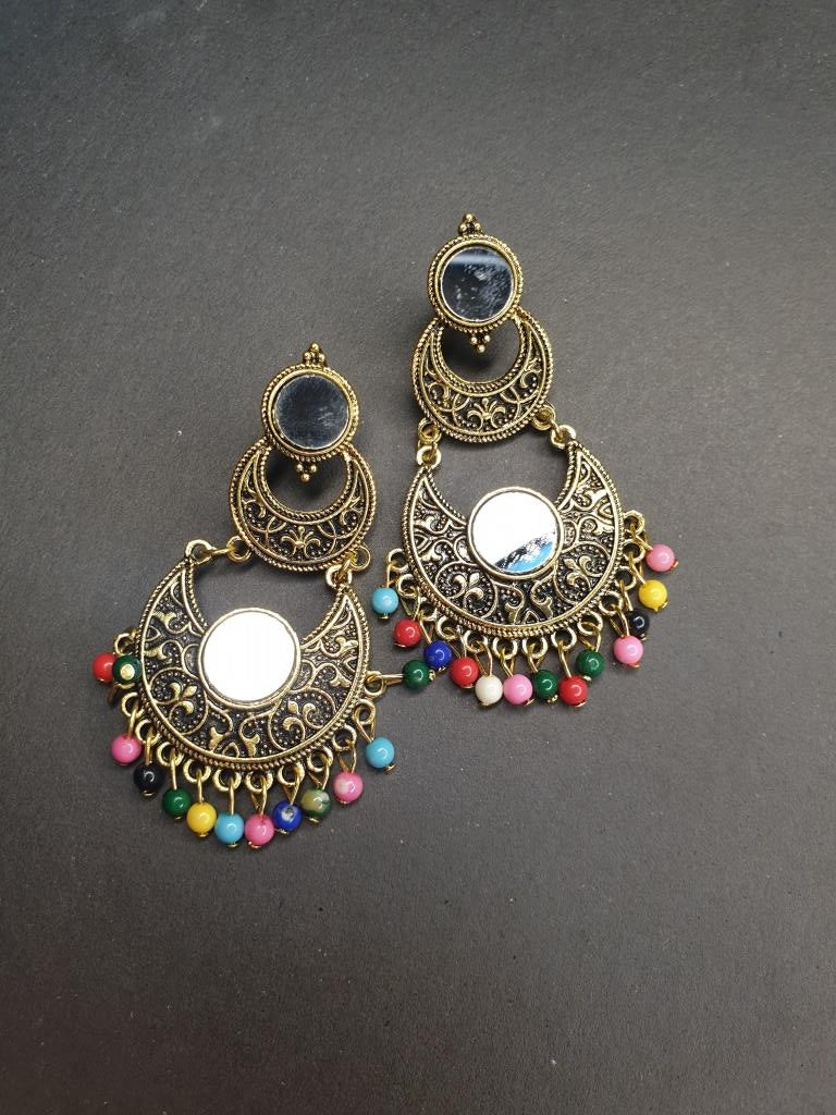 Fancy Multi Beaded Earrings