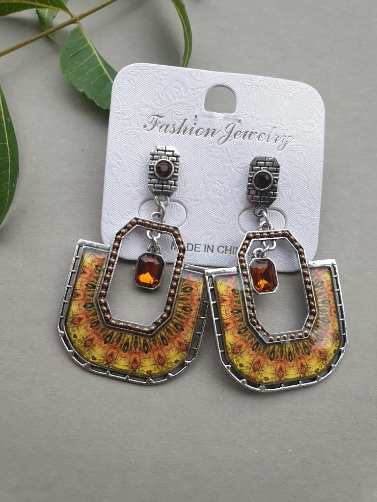 Mandala Design Earrings