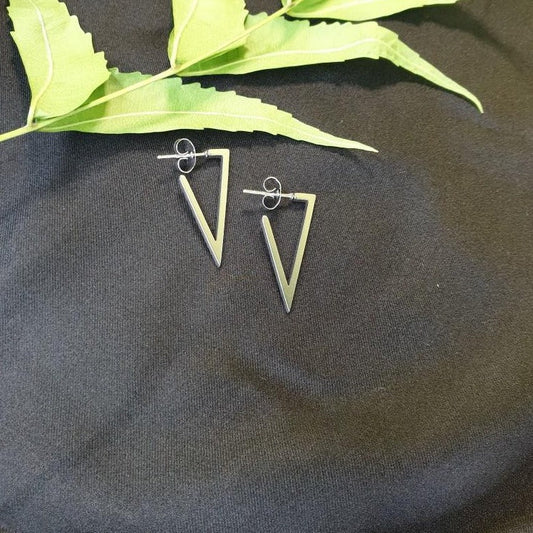 Sterling Silver Triangle Earrings