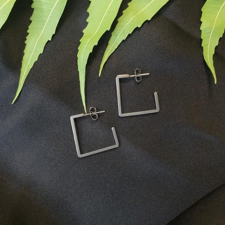 Sterling Silver Square Earrings