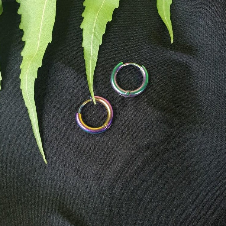 Mini Rainbow Hoop Earrings