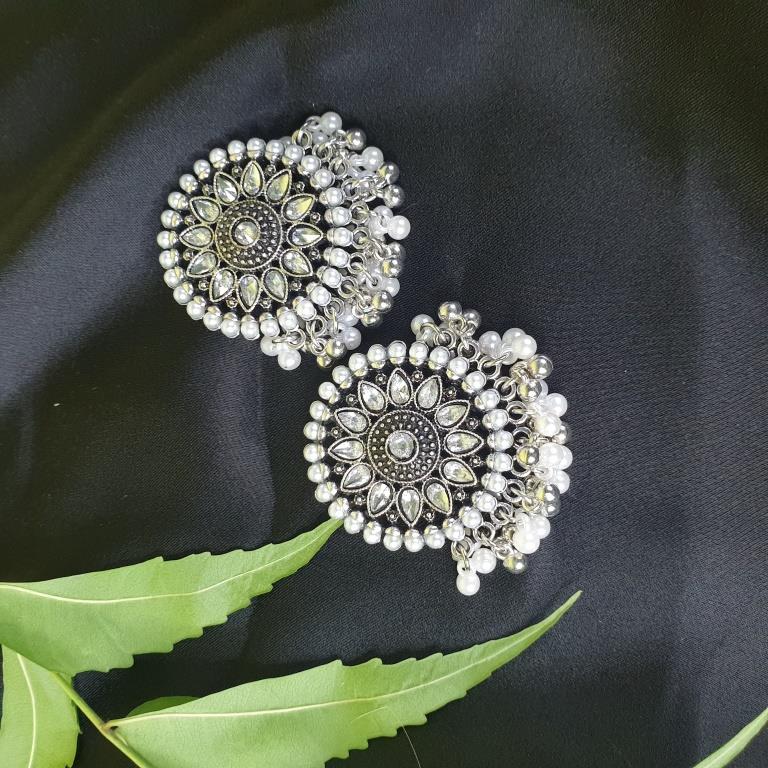 Traditional Fancy Silver Earrings