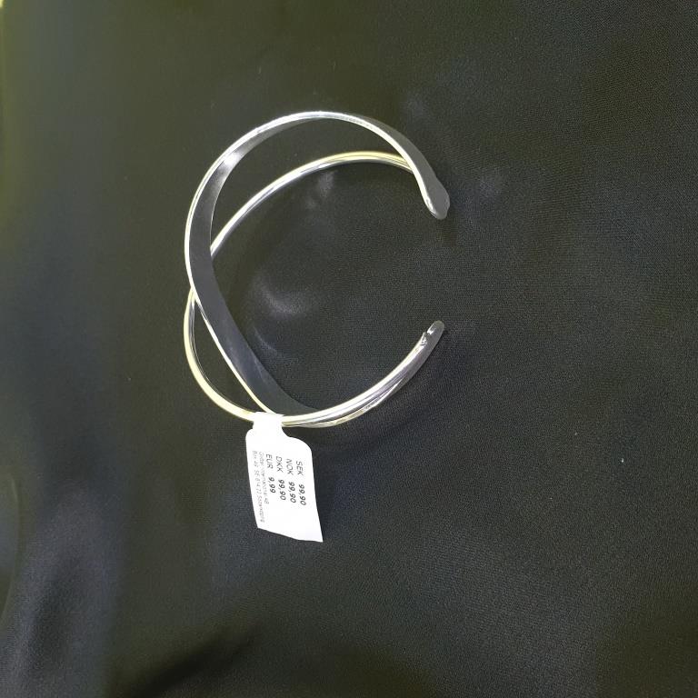 Twisted Silver Bangle