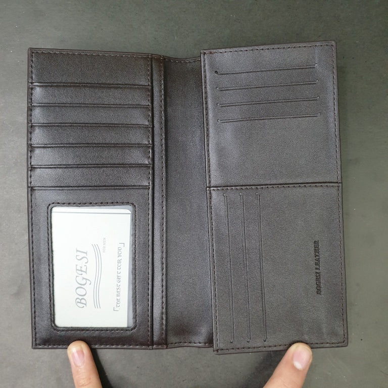 Leather Wallet BOGESI | Long | 13 Card Slots | Can Fit a Mobile Phone