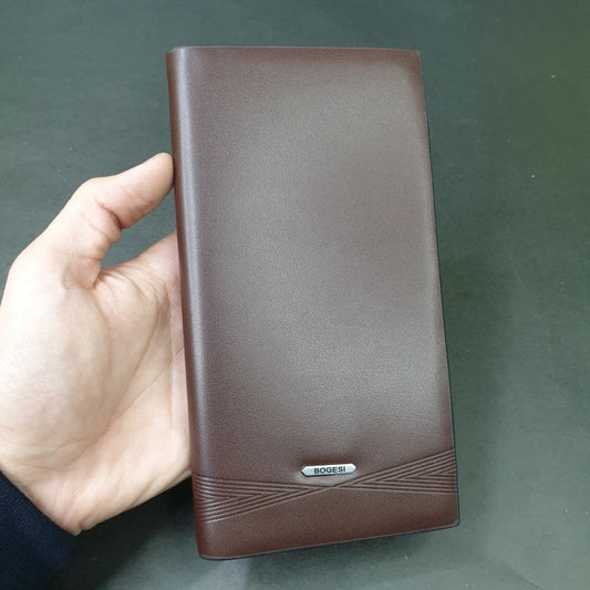 Leather Wallet BOGESI | Long | 6 Card Slots | Can Fit a Mobile Phone