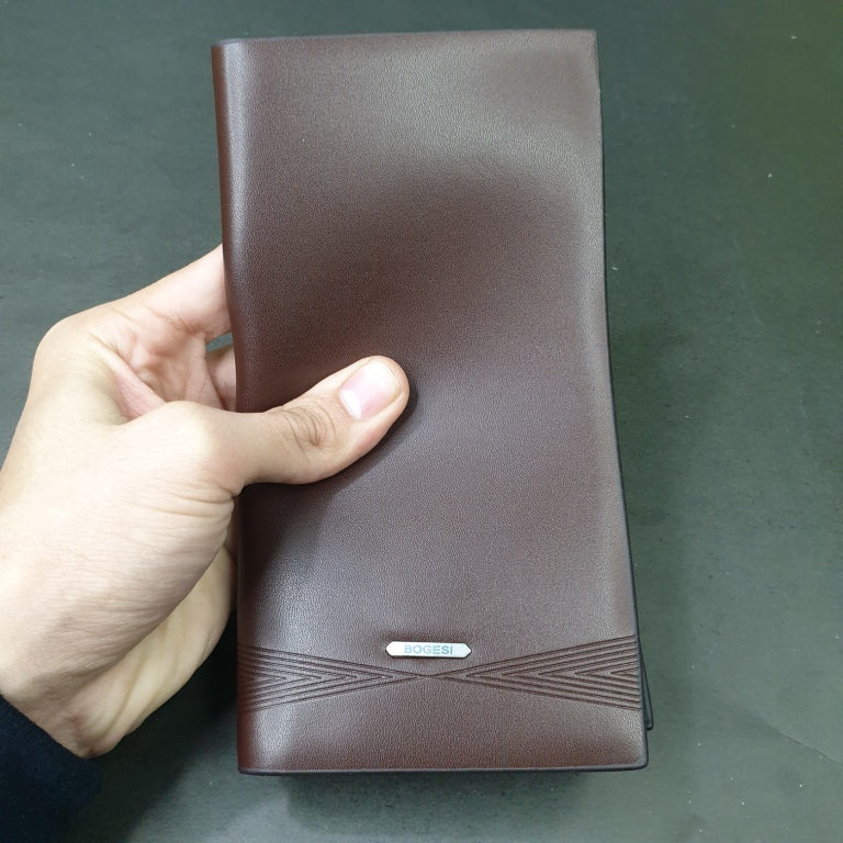 Leather Wallet BOGESI | Long | 6 Card Slots | Can Fit a Mobile Phone