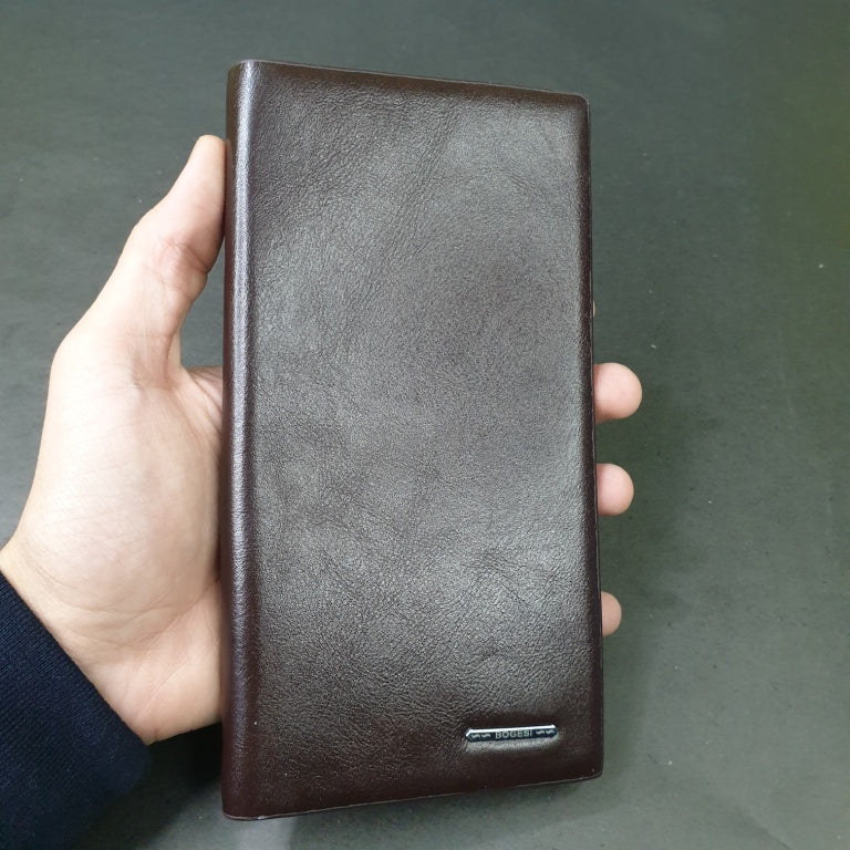 Leather Wallet BOGESI | Long | 6 Card Slots | Can Fit a Mobile Phone