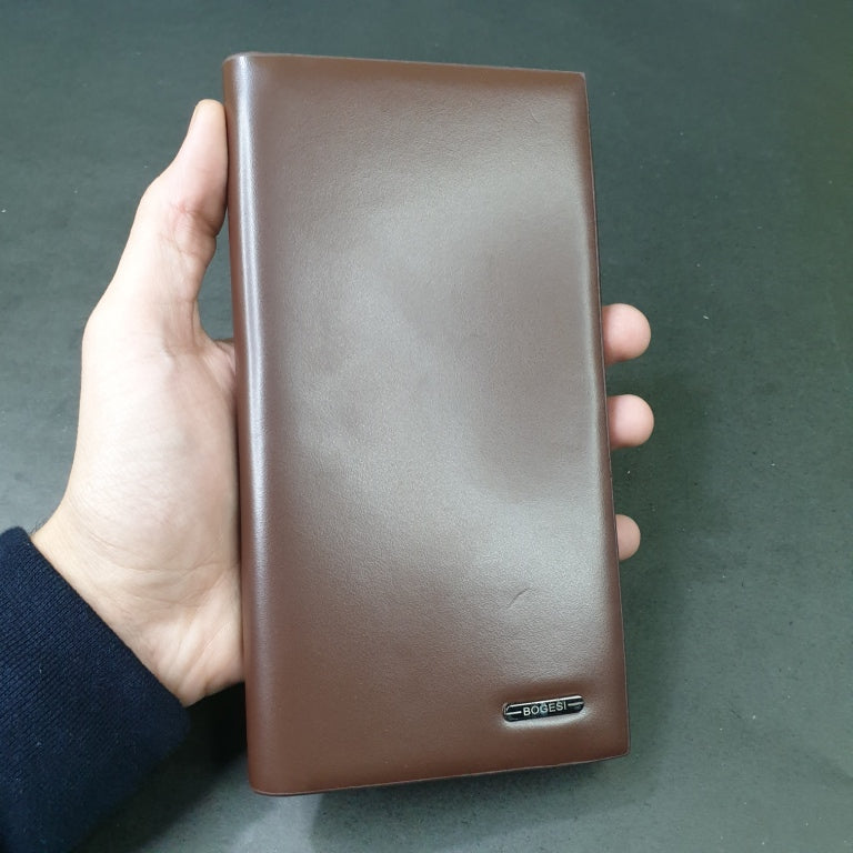 Leather Wallet BOGESI | Long | 6 Card Slots | Can Fit a Mobile Phone