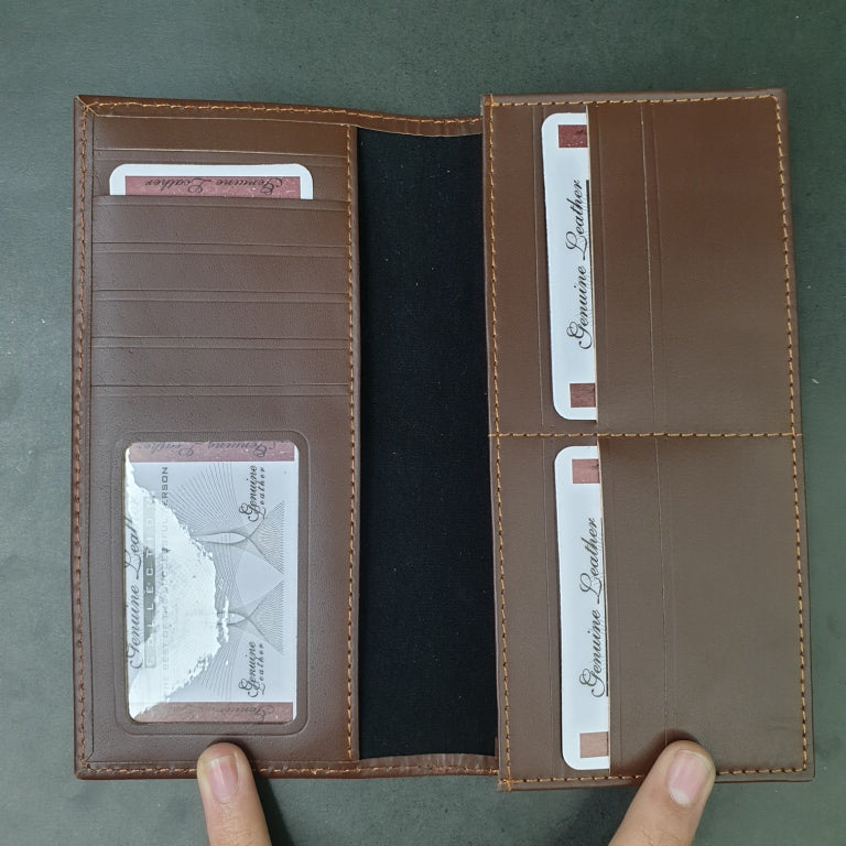 Leather Wallet PK, Long | 12 Card Slots | Can Fit a Mobile Phone