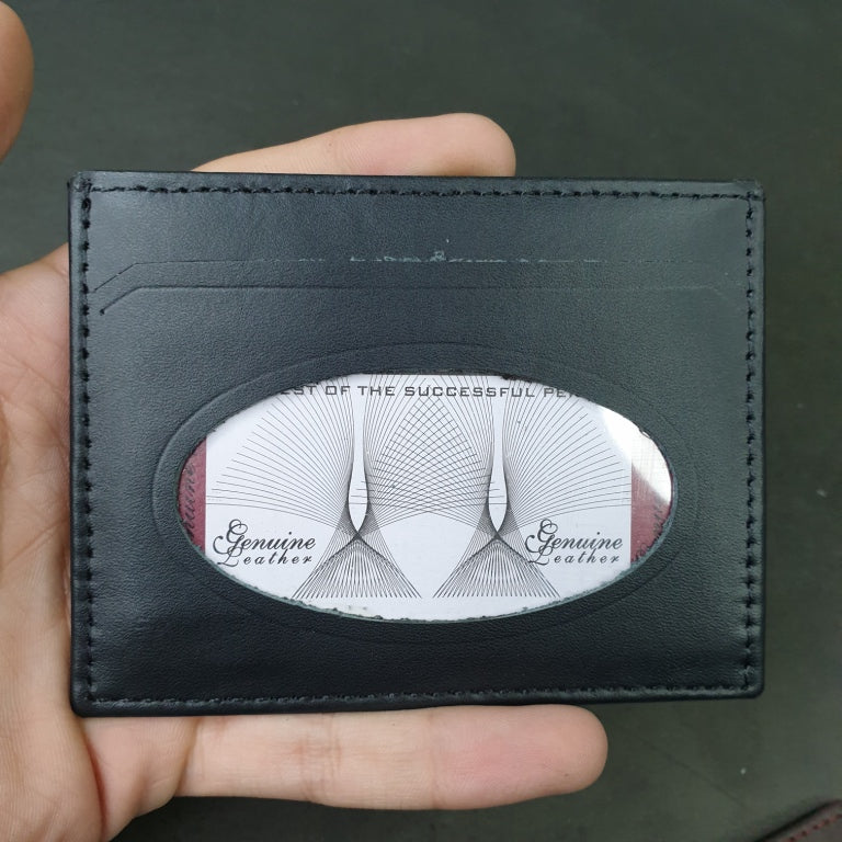 Mini Leather Wallet PK | Card Holder | 4 dedicated Card Slots | w/ window