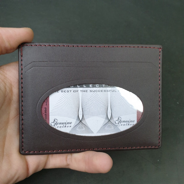 Mini Leather Wallet PK | Card Holder | 4 dedicated Card Slots | w/ window