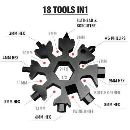 18 in 1 Snowflake Multi-tool | A+ Quality