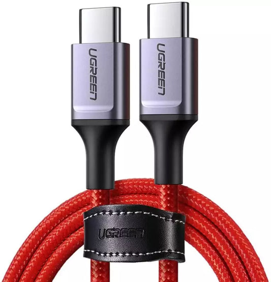 Ugreen Premium Red 60W Type-C to Type-C Cable | 1m/3'