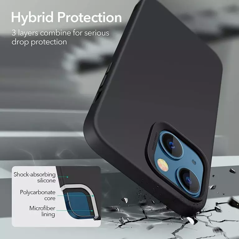 CLEARANCE SALE - ESR Cloud Soft Silicone Cover for Iphone 13 Pro - Black