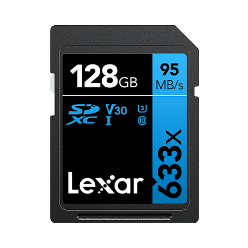 Lexar® 128GB High-Performance 633x SDXC™ UHS-I Card BLUE Series