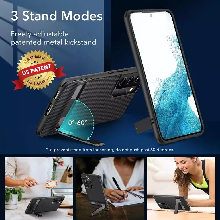 ESR Air Shield Boost Cover with Kickstand for Samsung Galaxy S22 | Black