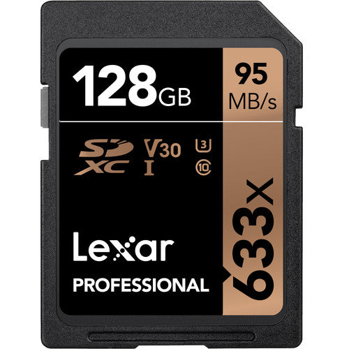 Lexar® 128GB Professional 4K 633x SDXC™ UHS-I SD Card