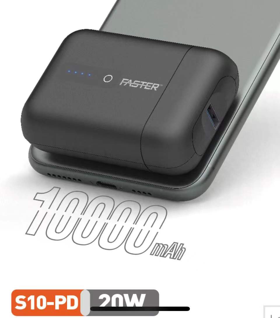 Faster Super Compact PD+QC3.0 10000mAh Power Bank, 20W/3A max in/out | S10-PD