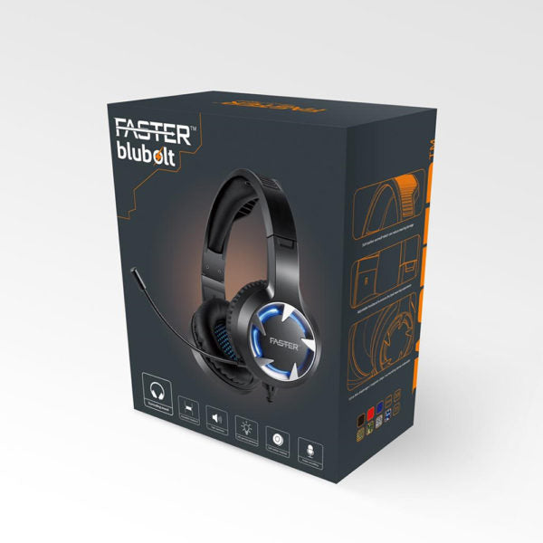 Faster Blubolt BG-100 Gaming Headset/Headphones | Noise Cancelling Microphone