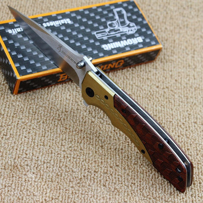 BROWNING Folding Wooden Handle Knife | DA77 | 3.8"/8.9"