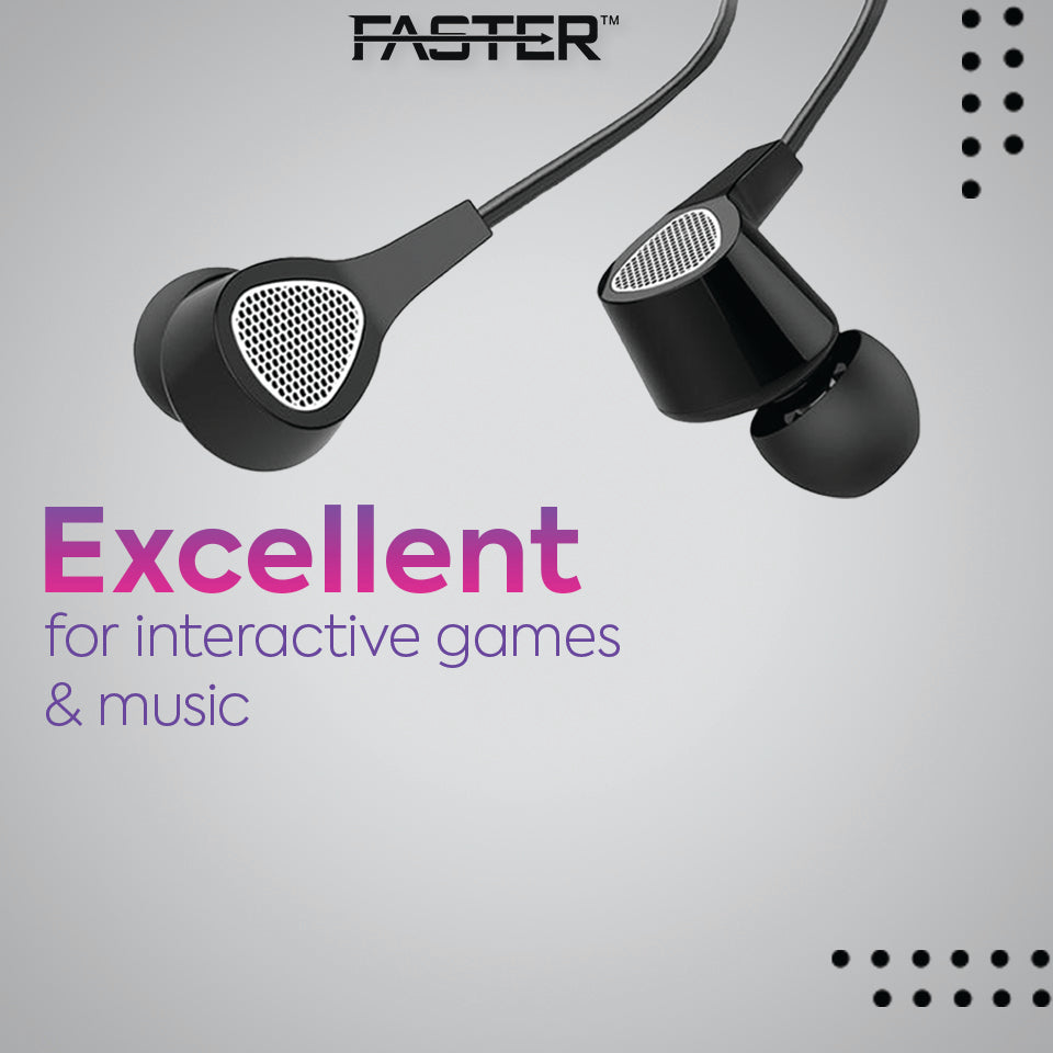 Faster F15 Durable Handsfree | 10mm Driver | Clear Sound