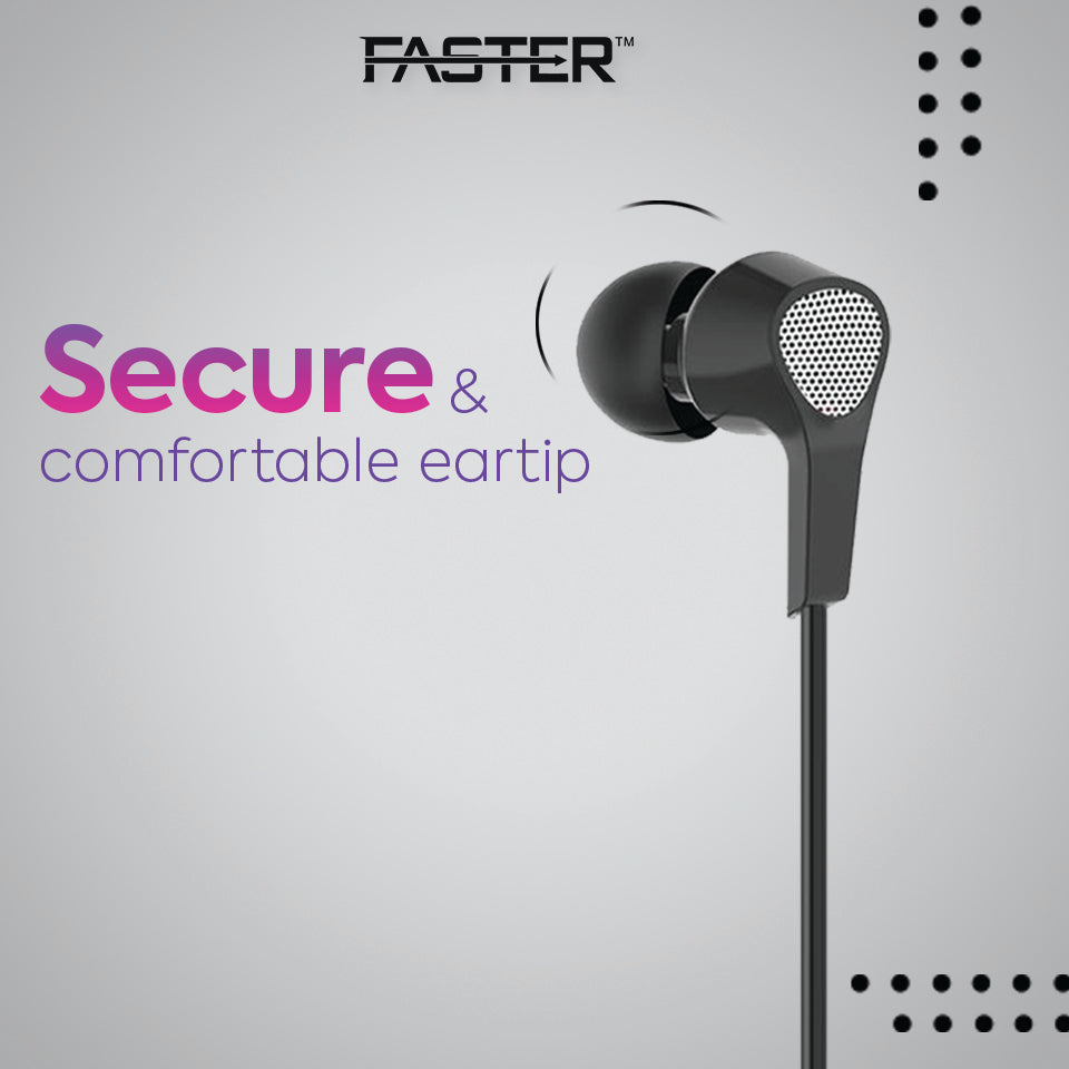 Faster F15 Durable Handsfree | 10mm Driver | Clear Sound