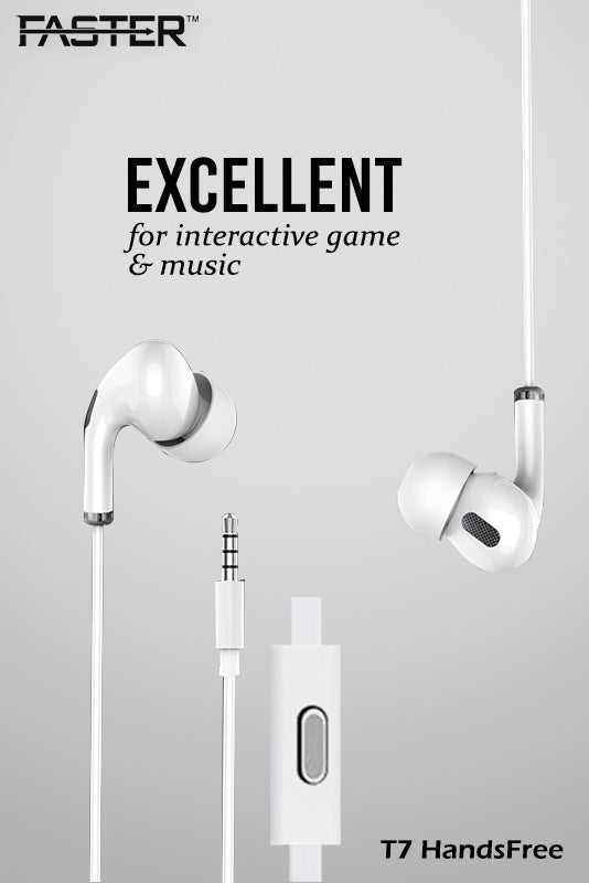 Faster T7 Durable Handsfree | 10mm Driver | Clear Sound