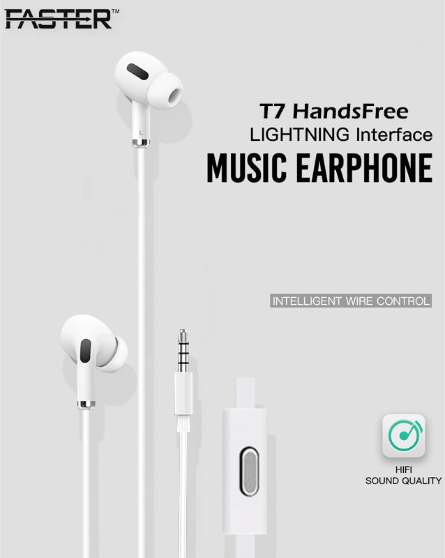 Faster T7 Durable Handsfree | 10mm Driver | Clear Sound