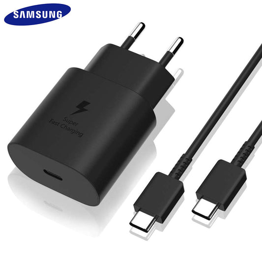 Samsung 25W USB-C PD Adapter with Type-C to Type-C Cable