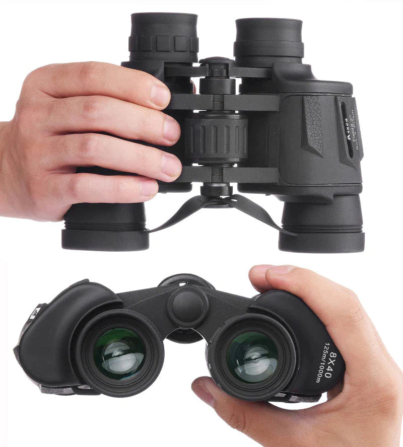 8x40 High Quality Branded Binoculars - Black