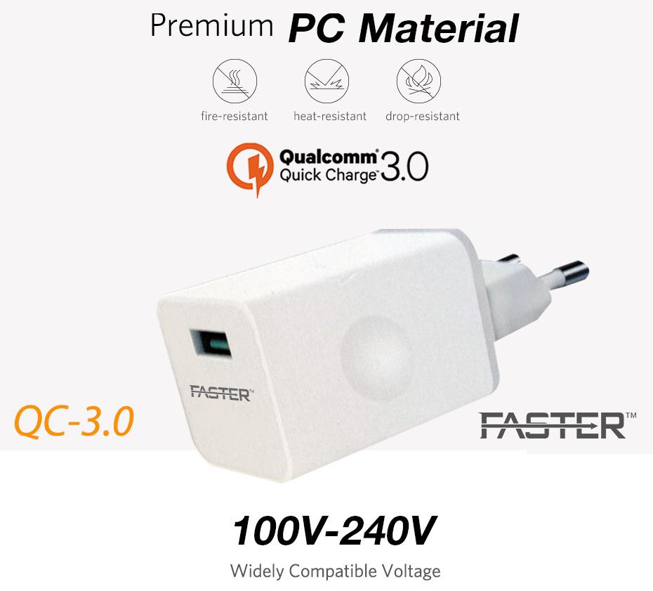 Faster QC-3.0 Charger | Type-C | 3A