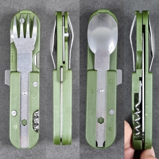 Camping Cutlery Multi-Tool 5 in 1 | with pouch